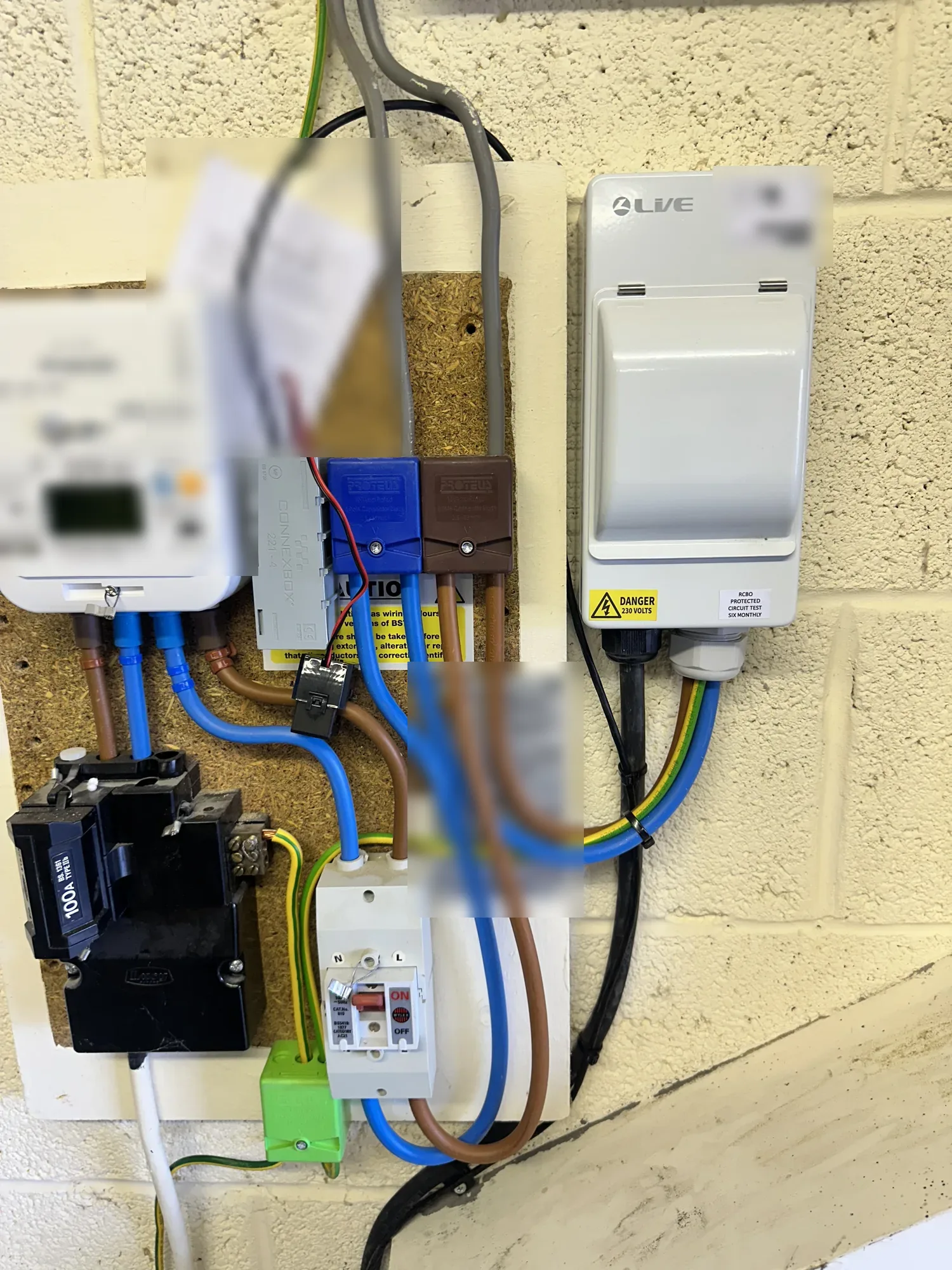 Dedicated EV supply with isolator and new protective device beside the meter